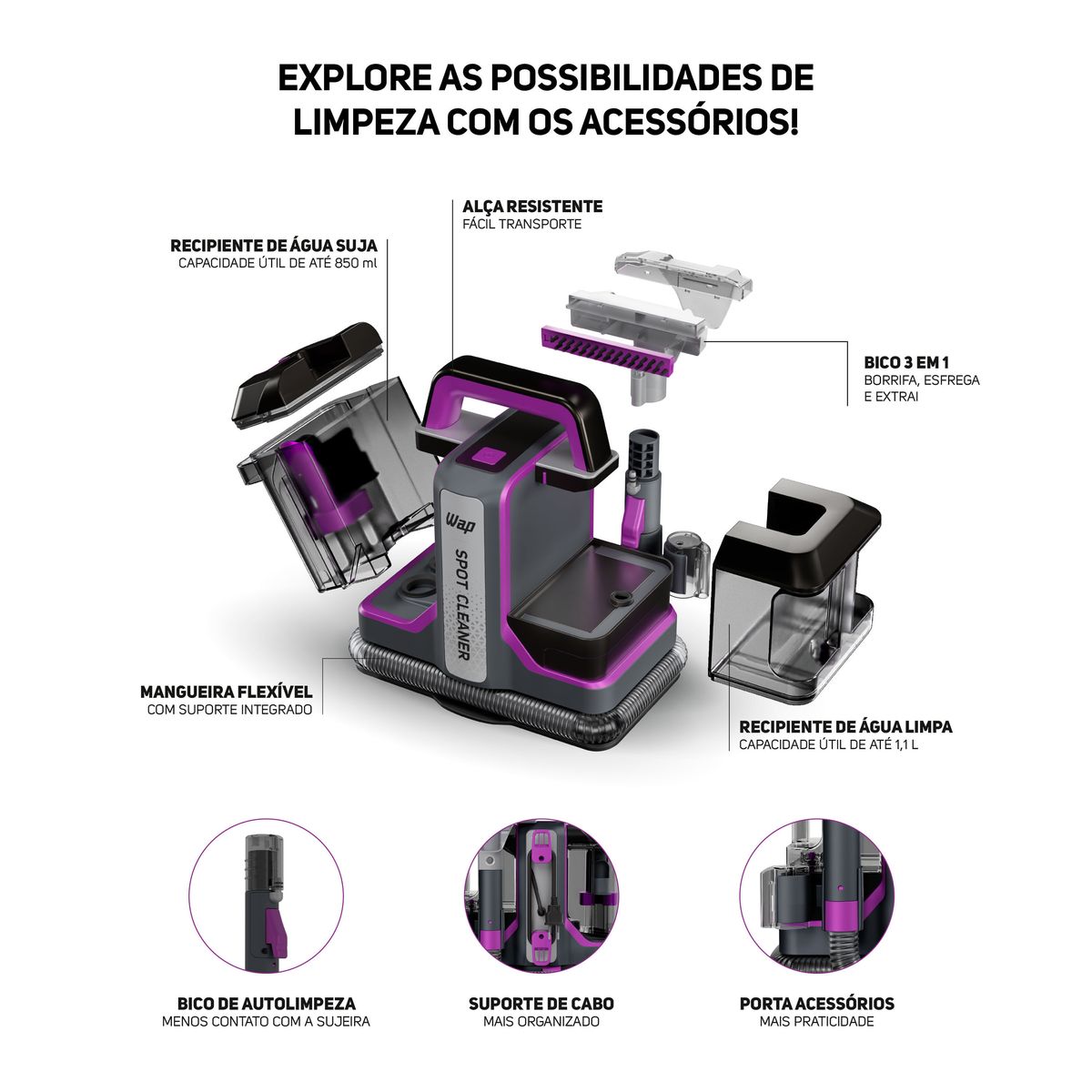 Acessórios e reservatórios da WAP Spot Cleaner W3