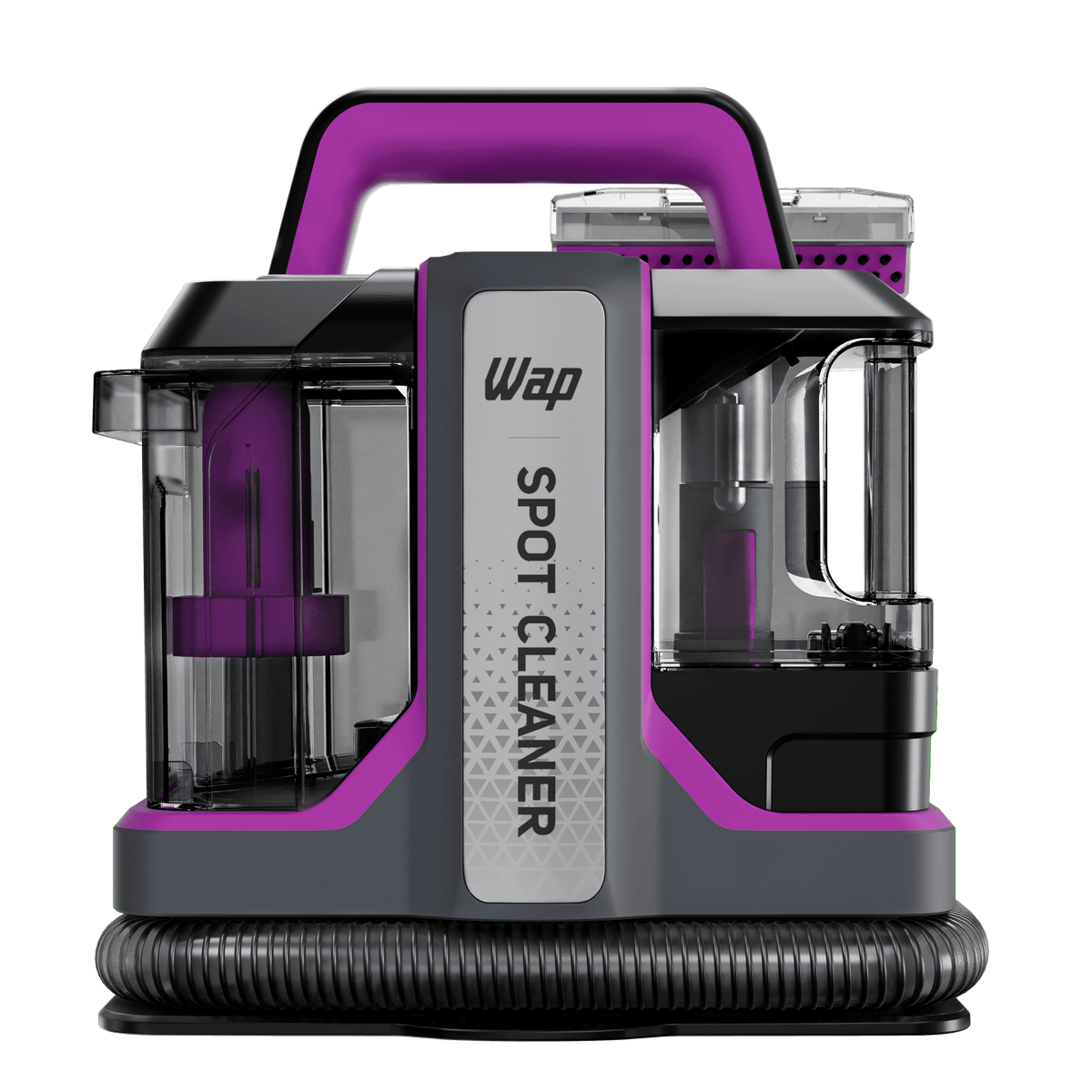 Vista traseira da WAP Spot Cleaner W3 com acessórios organizados